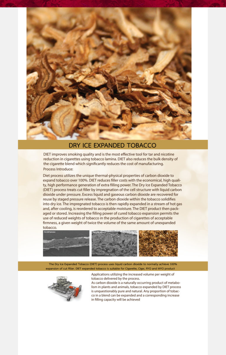 DRY ICE EXPANDED TOBACCO